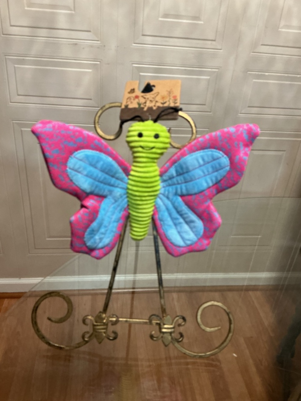 Brand New Pally Paws Butterfly Plush Toy for Dogs 8” With Clinker & Squaker